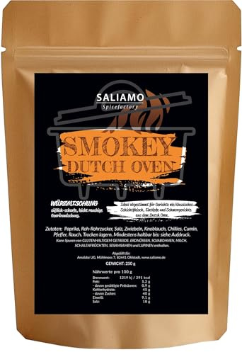 Saliamo | Smokey Dutch Oven Gewürzmischung, Schichtfleisch, Schmorgericht und Eintöpfe aus dem Feuertopf, Gewürzzubereitung für Dutch Oven Gerichte