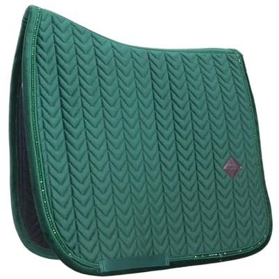 Kentucky Horsewear - Samt Schabracke - Satteldecke - Hautfreundlich - Dressur - Tannengrün