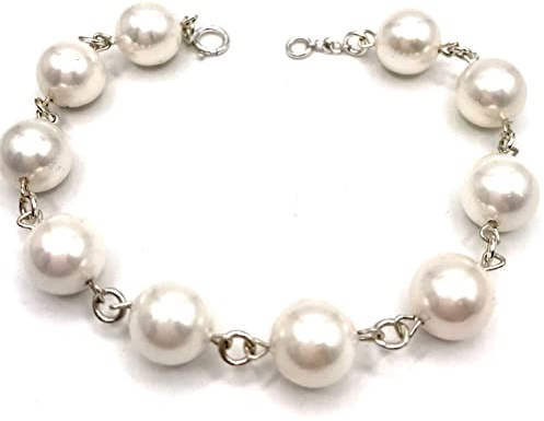 MASBARATA PULSERA PERLAS DE PLATA DE LEY 925/1000