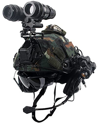 Einstellbare Kugelsicheren Helm (Militär Ballistischen Helm) Set, Mit Pickup Noise Cancelling Kopfhörer, Goggles, Airsoft Helm Abdeckung, Binokular Modell, Nvg Mount Pvs7/14 Etc