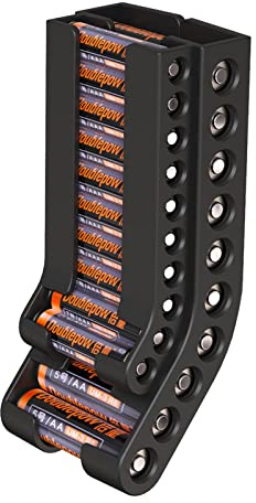 Wandhalterung für AA-Batterien – Rack für 10 AA-Batterien und 10 AAA-Batterien | Wandhalterung für Schrank und Küche