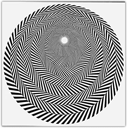 LVTFCO Abstrakte Bridget Riley Wandkunst Bridget Riley Poster《Leuchten 4,1963》Malerei Leinwand Bridget Riley Drucke für Zuhause Wanddekoration Bild 50x50cm Kein Rahmen