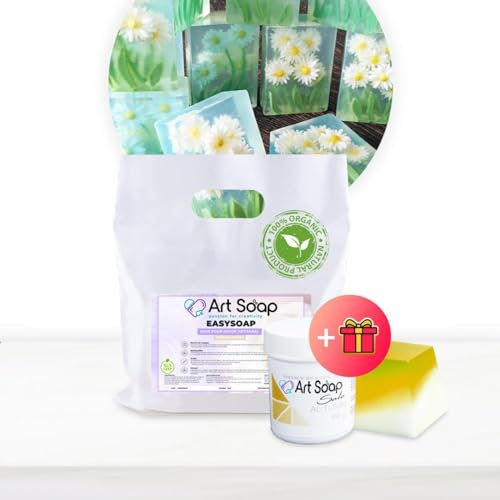 Resin Pro ArtSoap AloeSoap – Basis für handwerklich hergestellte Seifen mit Aloe 1 kg mit Farbstoff als Geschenk Herbst, Basen für die einfache, sichere und vielseitige Seifenherstellung, Seifenbasis