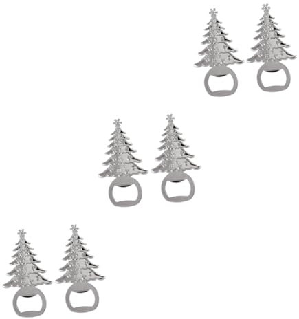 ABOOFAN 6 Pz Cavatappi dell'albero di Natale arredamento d'epoca apribottiglie attrezzi bibita forniture natalizie strumento di apertura della bottiglia nozze sughero decorazioni decorare