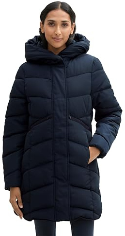 TOM TAILOR Damen 1042914 Puffer Parka mit Kapuze