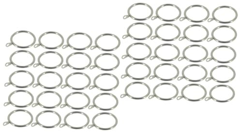 Cabilock 40 Piezas Anillos Colgantes Gancho de Cortina de Ducha Ganchos para Cortinas Gancho de Anillos de Cortina Ganchos de Metal para Cortinas aro conectar Cinturón Circular