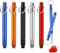 Lot de 5 cure-dents en métal portables réutilisables en acier inoxydable titane avec support de protection, porte-clés, cure-dents de poche pour l'extérieur, les voyages, le pique-nique, le camping, 5