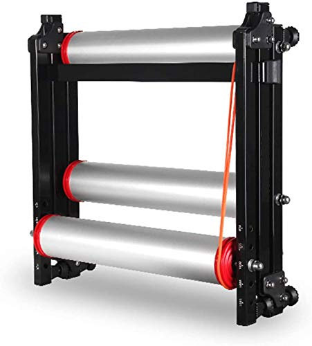 KXAOXGRC Indoor-Heimtrainer-Ständer, Faltbarer Indoor-Turbotrainer for Fahrräder, 16-34 Zoll Mountain MTB Rennrad Rollentrainer Ständer(Black)