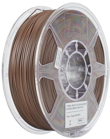 eSUN PETG Filament 1.75mm, PETG-CF Carbonfaser gefülltes PETG Filament, 1KG Spule (2.2 LBS) 3D Druck Materialien für FDM 3D Drucker, Antikes Messing