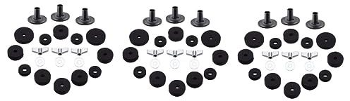 ibasenice Juego De 3 Almohadillas Para De Práctica Silenciador De Amortiguador De Arandela De Repuesto Universal Kit De Almohadillas Negras 21 Piezas X 3