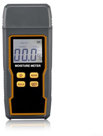 Feuchtigkeitsmesser mit 4 Pins, LCD-Display mit Hintergrundbeleuchtung, erkennt 10 mm unter dem Messgerät für zerstörungsfreie Feuchtigkeitstests in Wänden, Mauerwerk, Hartholz und Weichholz