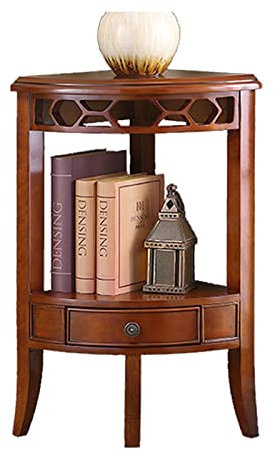Eckschrank aus Massivholz mit Schubladen, langlebiges Wohnzimmer und Schlafzimmer, kleines Regal in Kirsch-Finish, vom Boden bis zur Decke, fächerförmig, dreieckiges Design, 2 Stile erhältlich, Größe