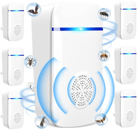 HAIMIANBAOBAO Ultrasonic Pest Repeller, 6 Pack Pest Expert Plug-in, Powerful Ultrasonic Mouse Repeller and Pest Control for Rodents, Spiders, Cockroaches, Ants