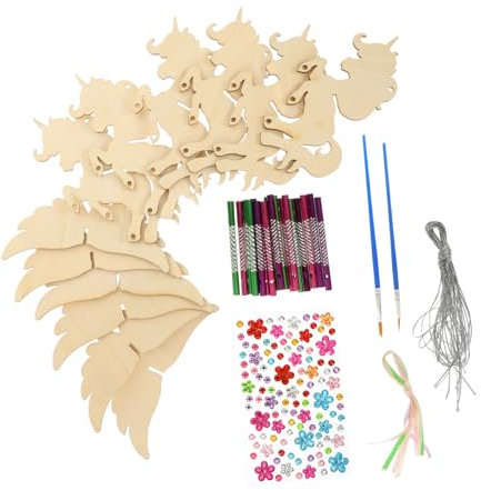 KOMBIUDA Holz Diy Windspiel Satz Zubehör Für Tierformen Material Zum Basteln Von Windspielen Stabil Und Haltbar Zum Lackieren Und Aufhängen