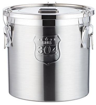 SXYKXYDL Contenitore ermetico in Acciaio Inox 304, Contenitore per Alimenti con Coperchio per Riso, Farina, Cereali, Acqua, 6 l