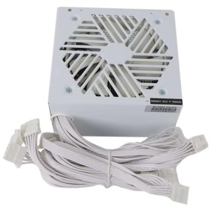 Knoruley Fuente de Alimentación PSU para PC de 600W Fuente para Juegos Fuente de Alimentación para Computadora de Escritorio ATX para Computadora para Juegos BTC PSU Enchufe Europeo