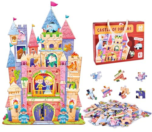 FORMIZON Rompecabezas Niños, 52 Piezas Puzzle Infantil, Rompecabeza Animales, Rompecabezas Jigsaw Puzzle, Juegos de Rompecabezas para Juego Familiar