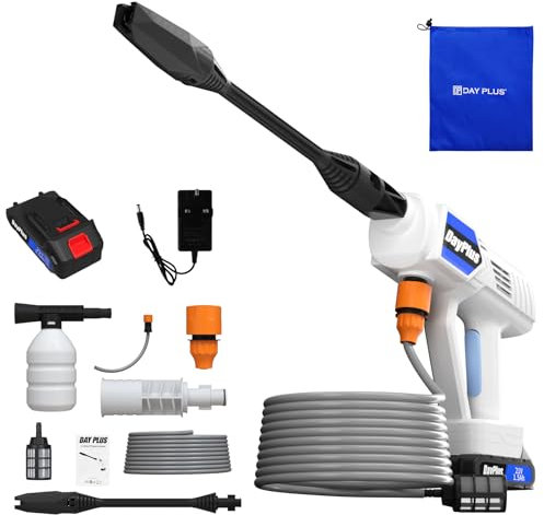 Cordless High Pressure Washer Electric High Power Jet Wash Patio Car Cleaner 21V with 1x1.5Ah Battery 300 Bar