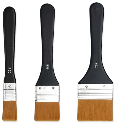 YZROHYI 3 pcs Acryl Pinsel Acrylfarbe,Acrylpinsel Set,Flachpinsel Acryl Breit,Paint Brush,Nylon Pinsel ölfarben,Lasurpinsel,Malpinsel,Künstlerpinsel,ölmalerei Pinsels Aquarell,Borstenpinsel-20/40/70mm