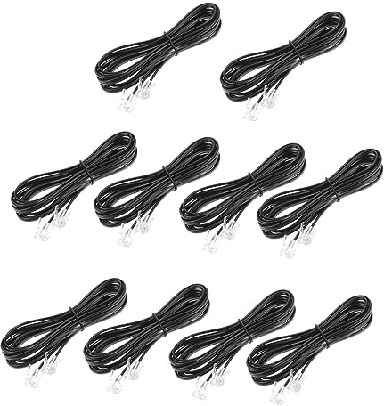 NUOBESTY 10pièces Câble Téléphone Conducteurs Lot De Câbles De Raccordement Pour Ligne Fixe Extension De Ligne
