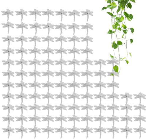 Dioeazh Attaches pour De Soutien,Attaches de Jardin Réutilisables pour Support - Pinces Épaisses 100 Pièces pour Tomates Lauriers Roses Jardins Intérieur Extérieur Allées