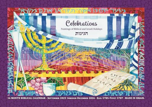 2025-2026 Celebrations - Messianic Calendar from Israel featuring inspiring art by Pamela Suran, 16-Months Sept 2025-Dec 2026