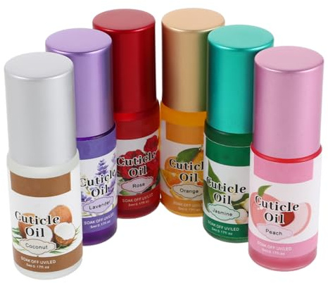 Aceite para Cutículas en Bolígrafo, 6 Piezas de Vidrio