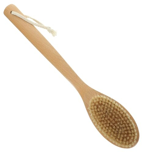 HIAKDOFT Badebürste Mit Langem Griff Natürliche Borsten Rückenbürste Peeling Duschbürste Körperbürste Zur Hautpflege Sanfte Massage Und Verbesserte Durchblutung Für Hauttypen