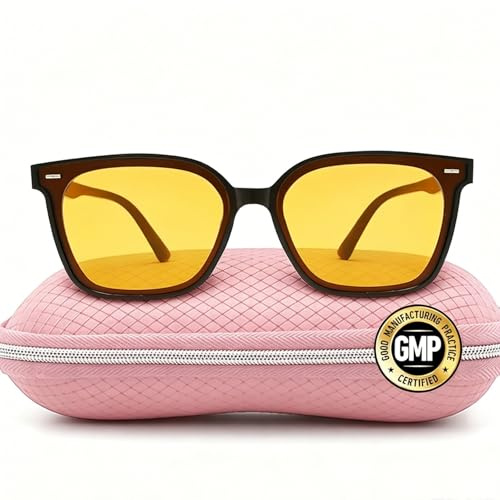 gelpretty Gaming Brille mit Blaulichtfilter, blendarme Computerbrille für Büro & Zuhause, universelle Passform (Damen/Herren), leicht und stylisch-Orange
