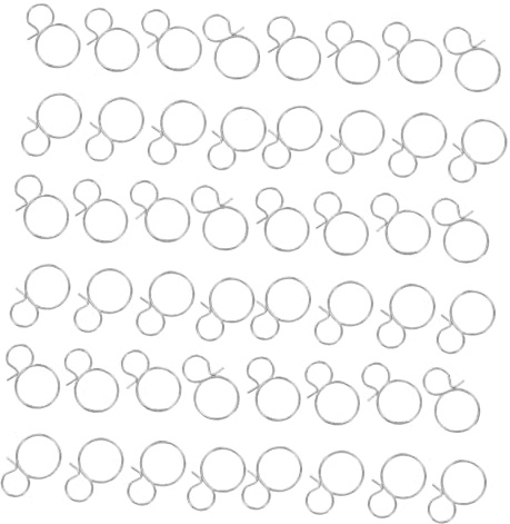 Homoyoyo 100pcs Stainless Steel Chandelier Crystal Lamp Pendant Hooks Figure 8 Shape Fastening Pins Replacement Parts for Suncatchers and Light Fixtures