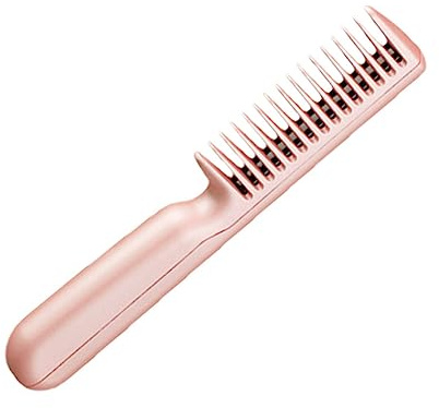 Hemobllo Piastra Riscaldante per Capelli Pettine Caldo Spazzola Lisciante per Capelli Rosa Inclusi Fini Spessi e Ricci Riduce Danni da Calore e Promuove un Aspetto Sano