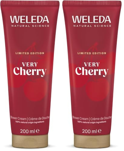 WELEDA Bio Very Cherry Limited Edition Duschgel - Naturkosmetik Duschseife für Frauen & Männer mit Kirsche Duft - Natürliche Hautpflege Dusche zur Reinigung von Gesicht & Körper (vegan, 200ml)