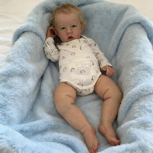 RXDOLL Realistisk reborn-babydockor silikon helkropp pojke Liam 50 cm anatomiskt korrekt helkropp babydocka verklighetstrogna bebisar tvättbar docka rotat hår för åldrarna 3+