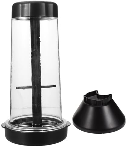KICHOUSE Cedazo Semiautomático de Plástico Negro, Fácil de Usar y Resistente al Óxido, Adecuado para Cocinas Profesionales y Repostería Azúcar en Polvo y Cacao Reutilizable