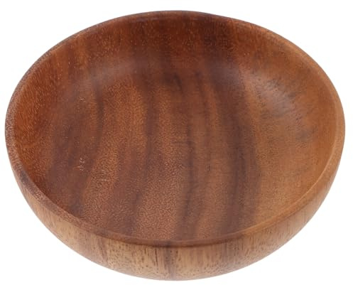 Angoily Plato de Madera Redondo 1 Pieza, Fácil de Limpiar, Versátil