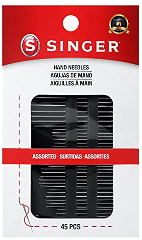 Singer 01125 Agujas de Mano Surtidas – Entre, Chenilla, darners, Bordado, Objetos punzantes y Tapiz, Varios tamaños, 45 Unidades,
