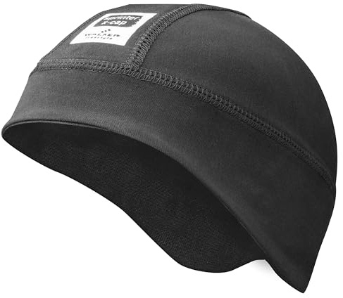 Walser Untermütze, Fleece Mütze Skihelm, Unterziehmütze Fahrradhelm, Skimütze schwarz, Fahrradmütze, Sportmütze