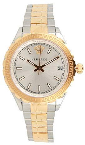 Versace Damen Analog Quarz Uhr mit Edelstahl Armband V12030015