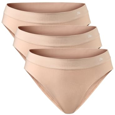 DANISH ENDURANCE Slip Bikini Donna in Fibra di bambù, 3 Paia | Slip bikini in fibra di bambù, senza cuciture ed elasticizzati, per il comfort quotidiano e lo sport leggero