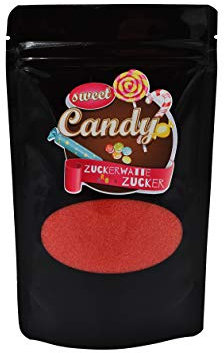 Hopser Food Fun Aromazucker Farbzucker für Zuckerwatte, Zuckerwattemaschinen, Popcorn, Dekorieren (200 g, Erdbeere)