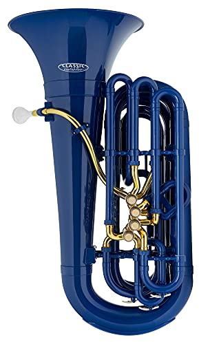 Classic Cantabile KT-30BU MardiBrass Kunststoff Bb-Tuba Blau, Modell: KT-30 | Stimmung: Bb, Material Korpus: ABS Kunststoff, Mundrohr und Maschine: Messing, 4 Perinet-Ventile: Edelstahl, Bohrung: 17 mm