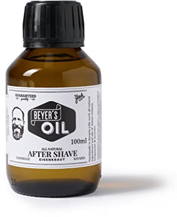 Beyer's Oil Aftershave Eisenkraut 100ml - Handgemacht in Bayern - 100% natürlich - Mit Hamamelis und Menthol