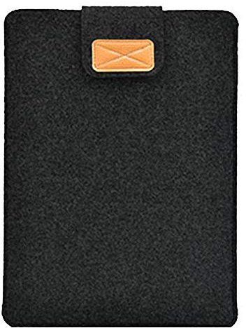 lamphle Housse de Sac en Feutre à Rayures Douces pour Macbook Ultrabook pour Ordinateur Portable Tablette d'extérieur Noir 10 Pouces