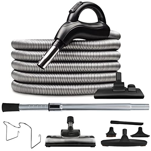 Silver Saugschlauchset Ein/Aus Griff + Stecker 360° drehend Zentralstaubsauger (9m)