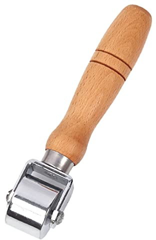 Swpeet 1Pcs 26mm Heavy Duty Leather Press Seam Roller Assortment Kit, Leather Press Laminating Roller Edge Roller Leather Edge Creaser and Smoother Platen Tool for Leather