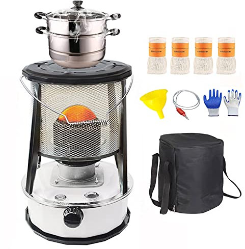 Xrdbfd Petroleumheizung, Universelle Petroleumofen, Handliche Petroleumkocher Heizer, Camping-öl-Paraffin-Petroleum-heizung, Petroleumofen Für Innen Und Außen,6Lwhite