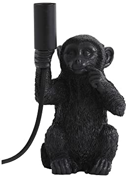 Light & Living Tischlampe Monkey - Schwarz - 13x12,5x23,5cm | Sonstiges - Modern - Kunststoff - Tischleuchte Wohnzimmer & Schlafzimmer - Tischlampen modern