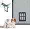 ENJOYING Chatiere Moustiquaire, Porte à Petit Chien pour Moustiquaire avec Rabat Magnétique, Porte à Animal pour Porte Coulissante Fenêtre, Fermeture Automatique, Verrouillable, Noir