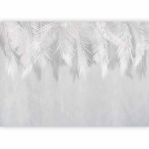 murando PREMIUM Fotomurales Hojas Tropicales 400x280 cm Papel pintado tejido no tejido Decoración de Pared decorativos Murales moderna de Diseno Fotográfico Palmeras Blanco b-A-0762-a-a