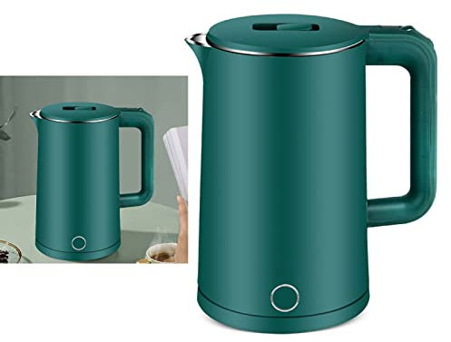 AMONIDA Bollitore Acqua Elettrico, Bollitore Elettrico, 2,3L 4 Strati di Dual Core a Prova di Perdite Bollitore Elettrico Avvolto Integrato Bollitore Piccolo con Beccuccio Grande (Verde)